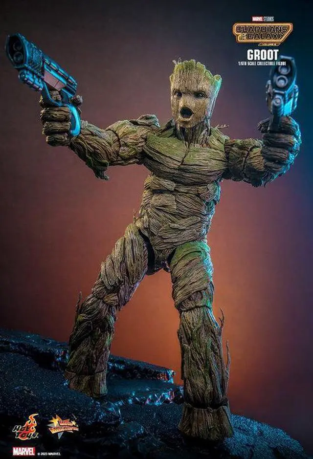 Alt view image 4 of 5 - Figure Hot Toys MMS706 - Marvel Comics - Guardians Of The Galaxy Vol.3 - Groot Standard Version
