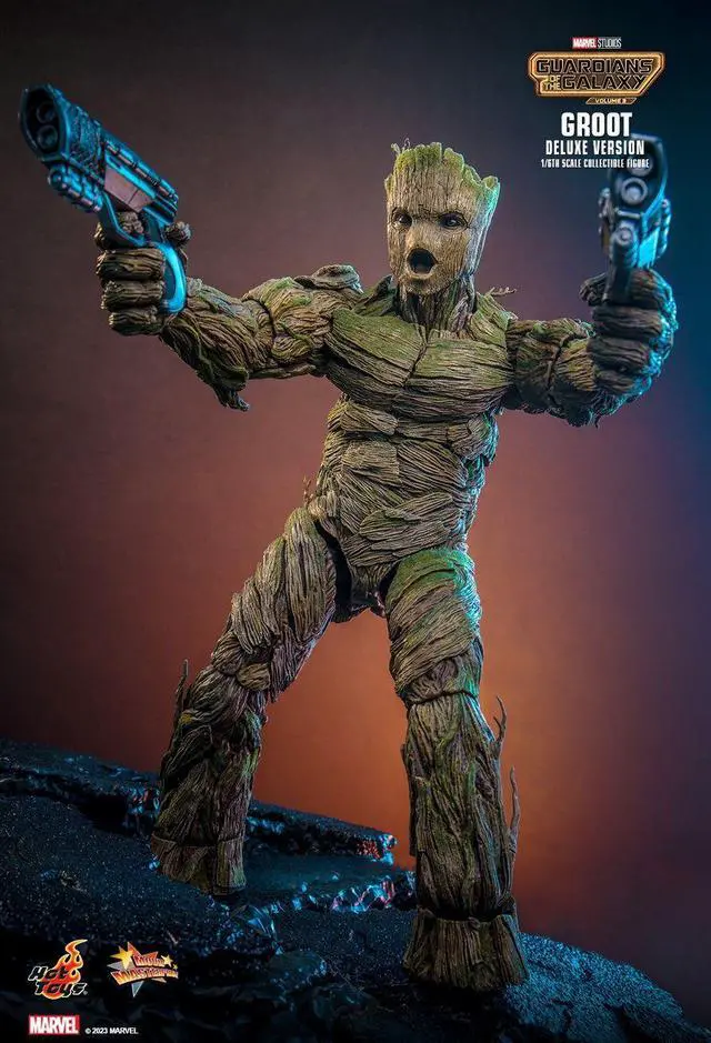 Alt view image 4 of 5 - Figure Hot Toys MMS707 - Marvel Comics - Guardians Of The Galaxy Vol.3 - Groot Deluxe Version