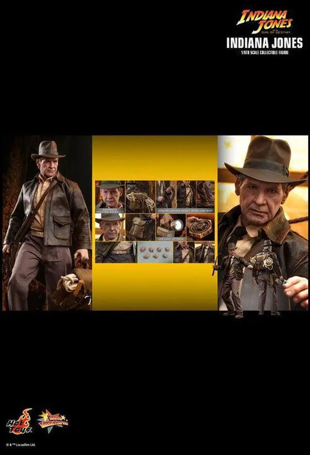 Alt view image 2 of 5 - Figure Hot Toys MMS716 - Indiana Jones & The Dial Of Destiny - Indiana Jones Standard Version