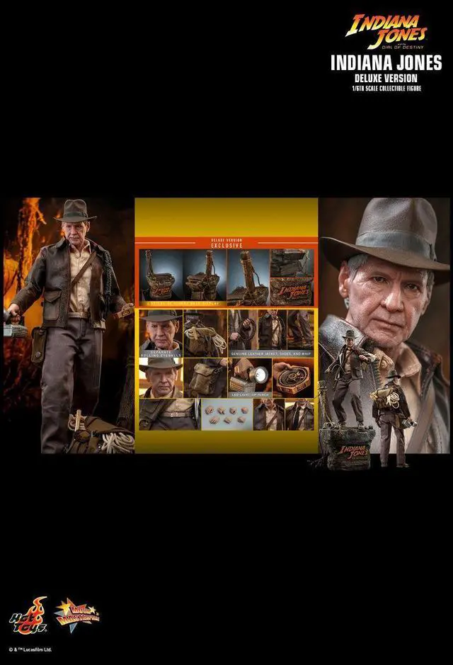 Alt view image 2 of 5 - Figure Hot Toys MMS717 - Indiana Jones & The Dial Of Destiny - Indiana Jones Deluxe Version
