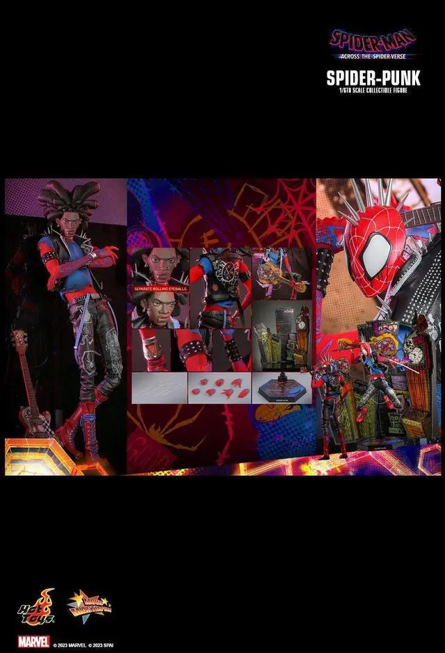 Alt view image 2 of 5 - figure Hot Toys MMS726 - Marvel Comics - Spider-Man : Across The Spider Verse - Spider Punk Standard Version