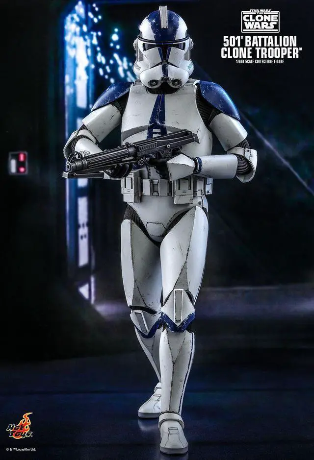 Alt view image 4 of 5 - Figure Hot Toys TMS022 - Star Wars : The Clone Wars - 501ST Battalion Clone Trooper Standard Version