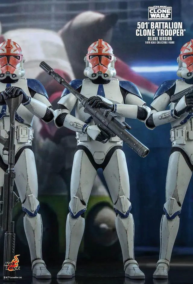 Alt view image 3 of 5 - Figure Hot Toys TMS023 - Star Wars : The Clone Wars - 501ST Battalion Clone Trooper deluxe Version