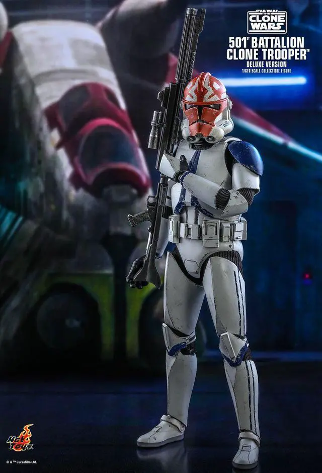 Alt view image 4 of 5 - Figure Hot Toys TMS023 - Star Wars : The Clone Wars - 501ST Battalion Clone Trooper deluxe Version
