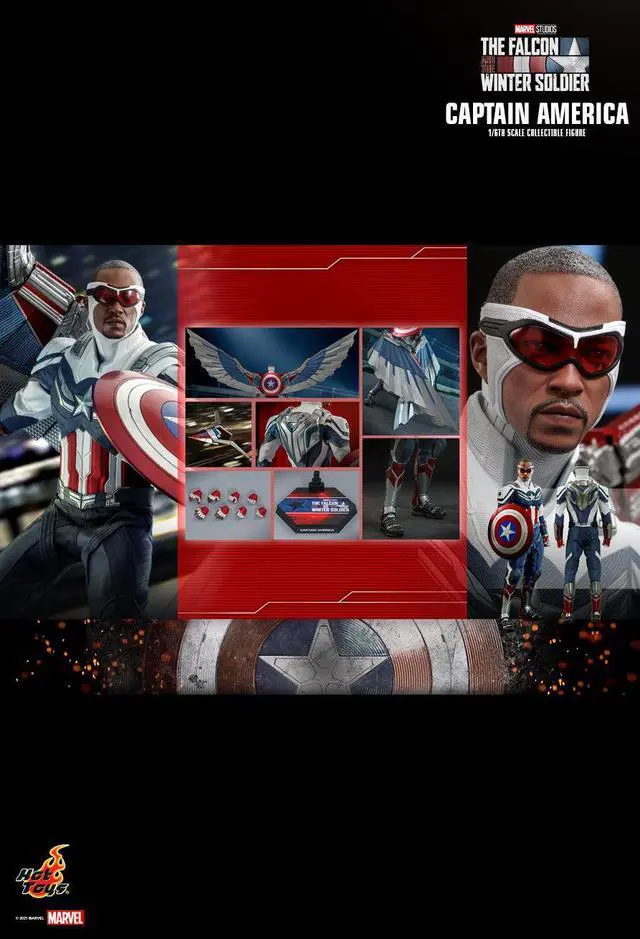 Alt view image 2 of 5 - Figure Hot Toys TMS040 - Marvel Comics - The Falcon & The Winter Soldier - Captain America