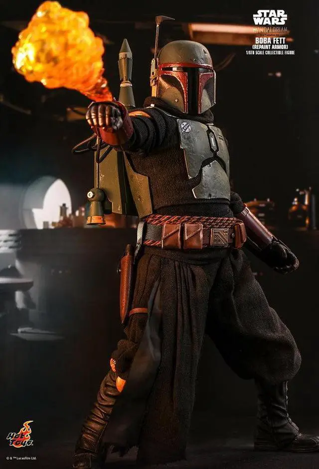 Alt view image 4 of 5 - Figure Hot Toys TMS055 - Star Wars : The Mandalorian - Boba Fett Repaint Armor Version Standard Version