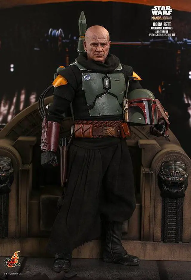 Alt view image 3 of 5 - Figure Hot Toys TMS056D - Star Wars : The Mandalorian - Boba Fett Repaint Armor Version & Throne Deluxe Version