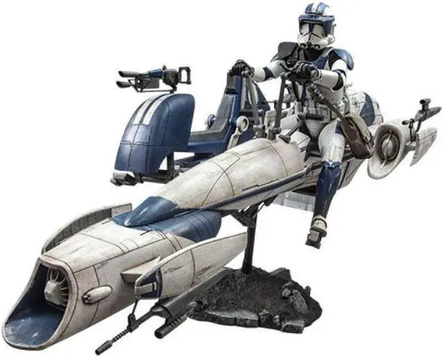 Main image of Figure Hot Toys TMS077 - Star Wars : The Clone Wars - Heavy Weapons Clone Trooper & Barc Speeder With Sidecar