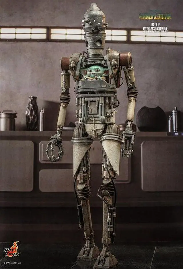 Alt view image 3 of 5 - Figure Hot Toys TMS105 - Star Wars : The Mandalorian - IG-12 & Accessories