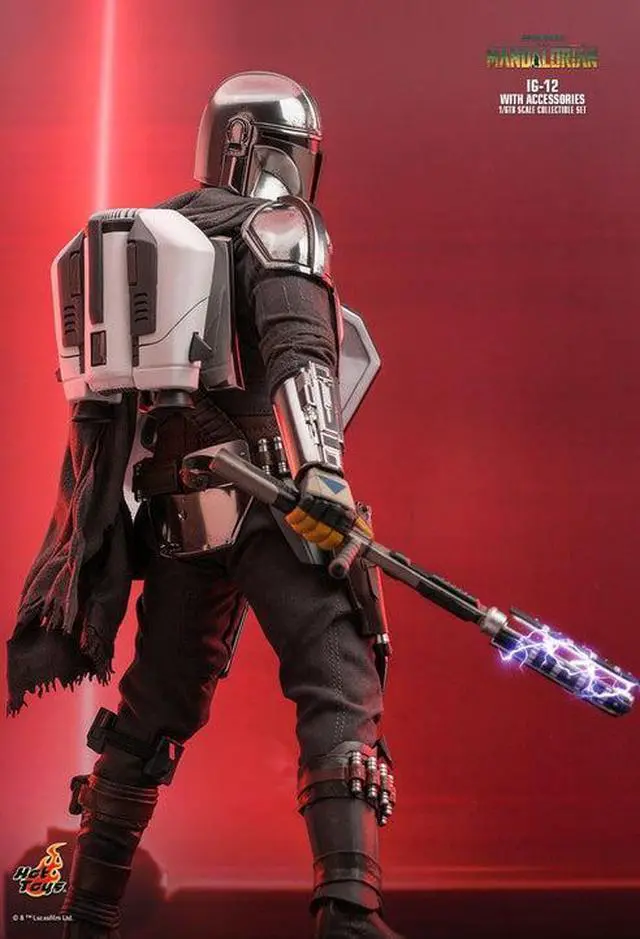 Alt view image 4 of 5 - Figure Hot Toys TMS105 - Star Wars : The Mandalorian - IG-12 & Accessories