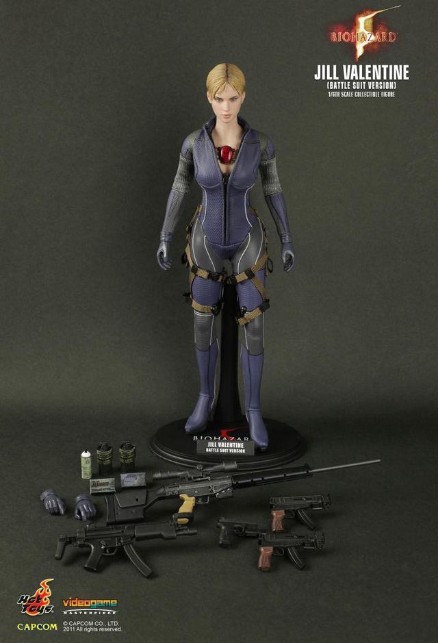 Resident Evil 5 Hot Toys Video Game Masterpiece Figura coleccionable a  escala 1/6, traje de batalla de Jill Valentine