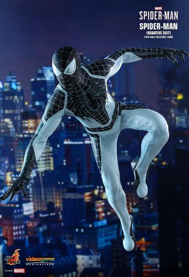 Alt view image 3 of 5 - Figure Hot Toys VGM36 - Marvel Comics - Marvel's Spider-Man - Spider-Man Negative Suit