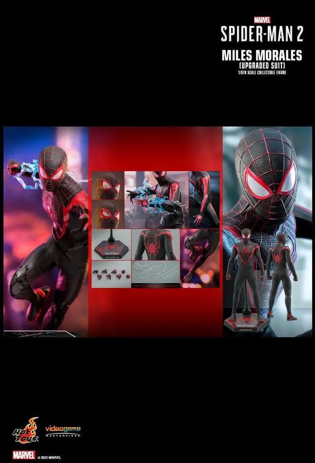 Alt view image 2 of 5 - Figure Hot Toys VGM55 - Marvel's Spider Man 2 - Miles Morales Upgraded Suit