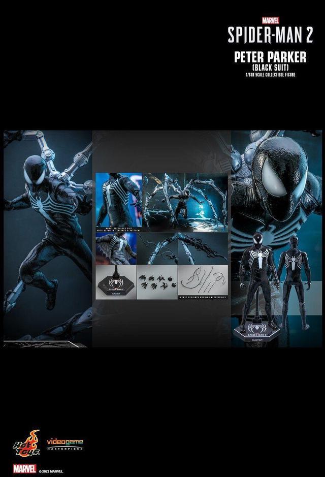 Marvel's Spider-Man 2 VGM56 Spider-Man (Black Suit) 1/6th Scale Collectible  Figure