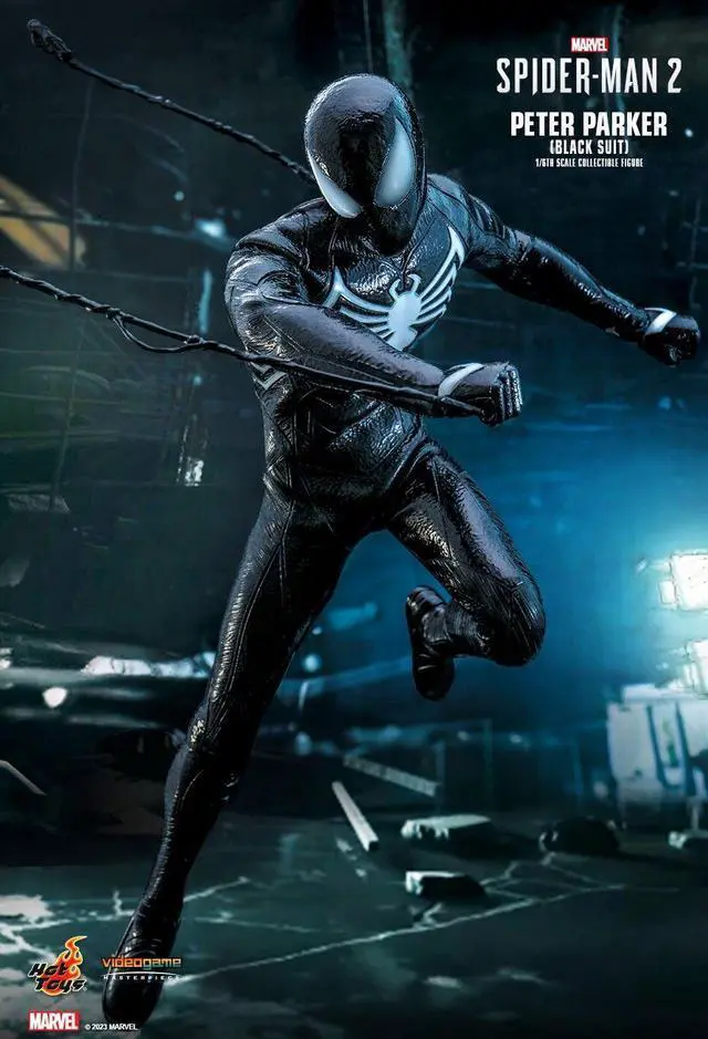 Alt view image 4 of 5 - Figure Hot Toys VGM56 - Marvel's Spider Man 2 - Peter Parker Black Suit Standard Version