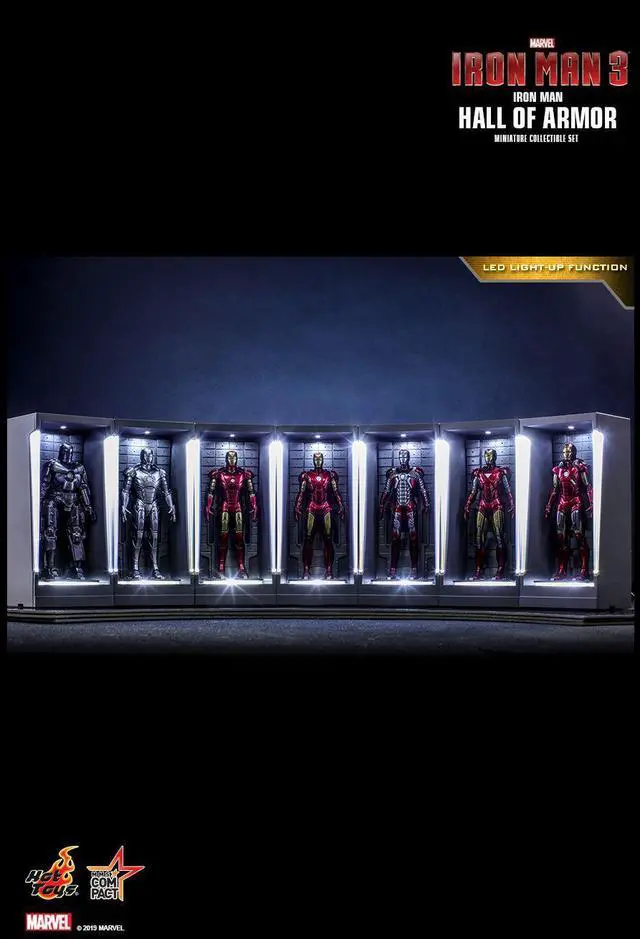 Alt view image 2 of 4 - Figure Hot Toys MMSC005-MMSC012 - Marvel Comics - Iron Man 3 - Iton Man Hall Of Armor Miniature Collectible