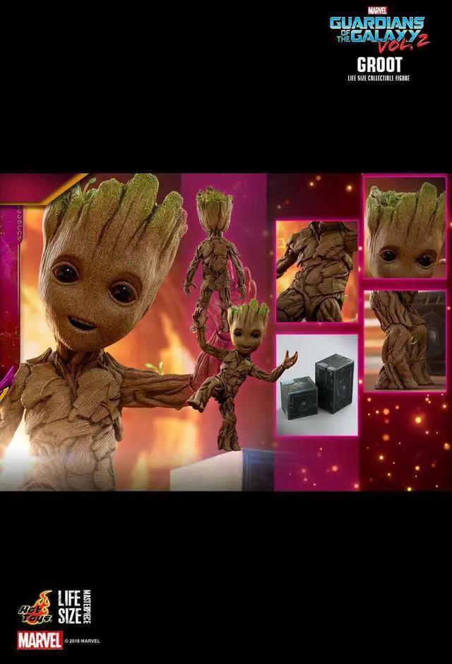 Alt view image 2 of 5 - Figure Hot Toys LMS005 - Marvel Comics - Guardians Of The Galaxy Vol.2 - Groot