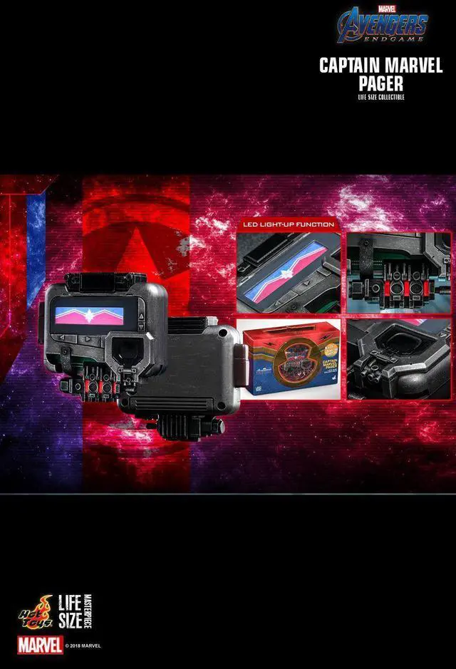Alt view image 2 of 5 - Figure Hot Toys LMS009 -Marvel Comics - Avengers : Endgame - Captain Marvel Pager