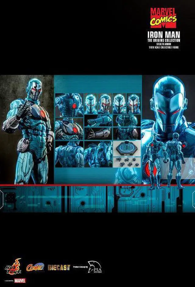 Alt view image 2 of 5 - Figure Hot Toys CMS012D46 - Marvel Comics - Iron Man Stealth Armor Version
