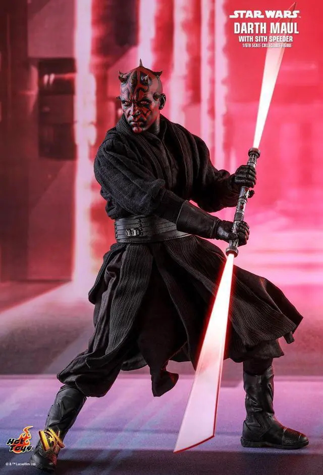 Alt view image 4 of 5 - Figure Hot Toys DX17 - Star Wars 1 : The Phantom Menace - Darth Maul With Sith Speeder Deluxe Version