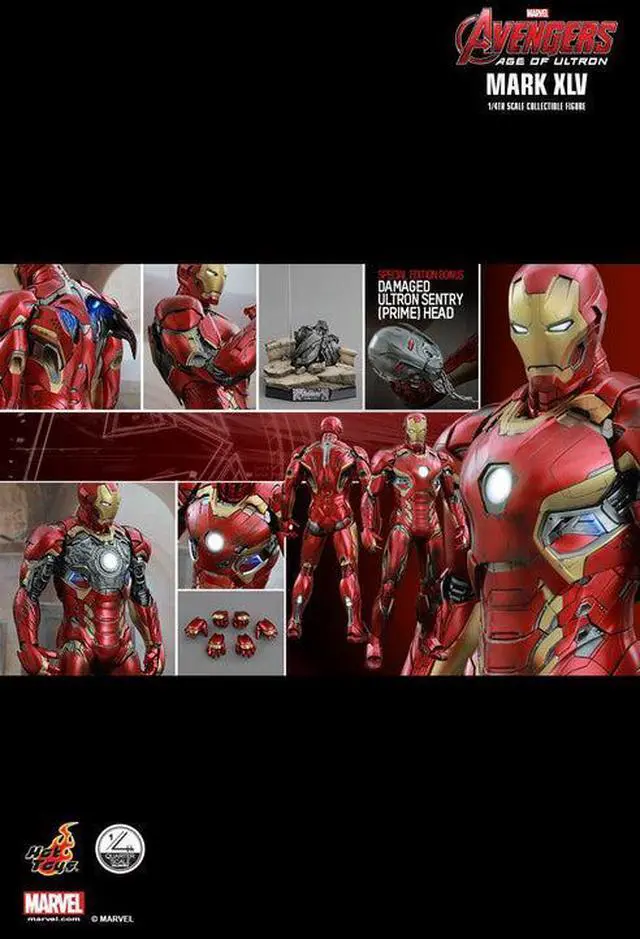 Alt view image 2 of 5 - Figure Hot Toys QS006 - Marvel Comics - Avengers : Age Of Ultron - Iron Man Mark 45 Deluxe Version