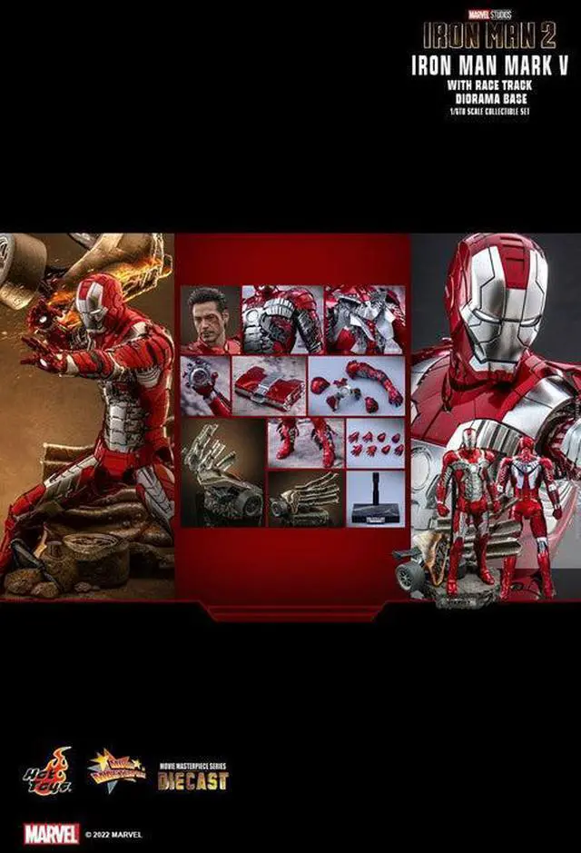 Alt view image 2 of 5 - Figure Hot Toys MMS400D18C - Marvel Comics - Iron Man 2 - Iron Man Mark V Race Track Diorama Base
