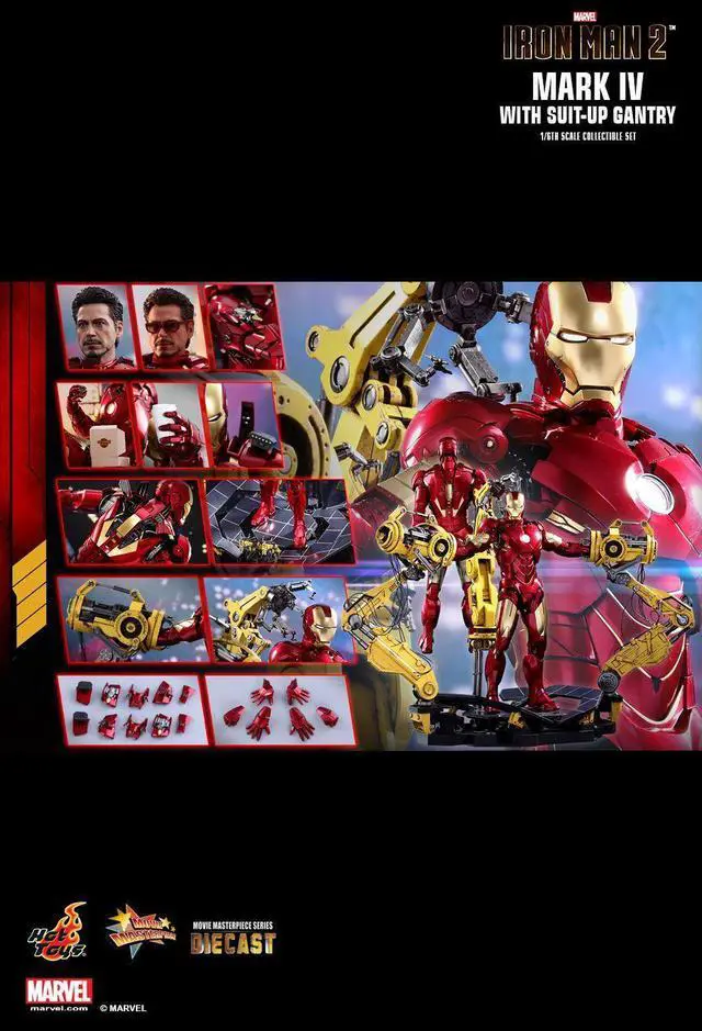 Alt view image 2 of 5 - Figure Hot Toys MMS462D22 - Iron Man 2 - Iron Man Mark 4 With Suit-Up Gantry