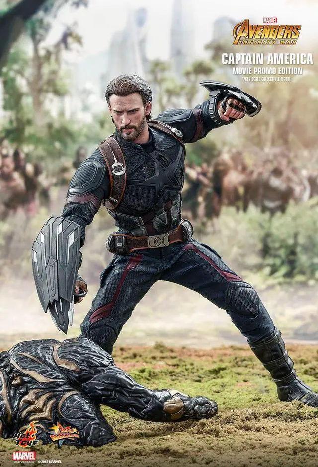 Alt view image 3 of 5 - Figure Hot Toys MMS481 - Marvel Comics - Avengers 3 : Infinity War - Captain America Movie Promo Edition Deluxe Version