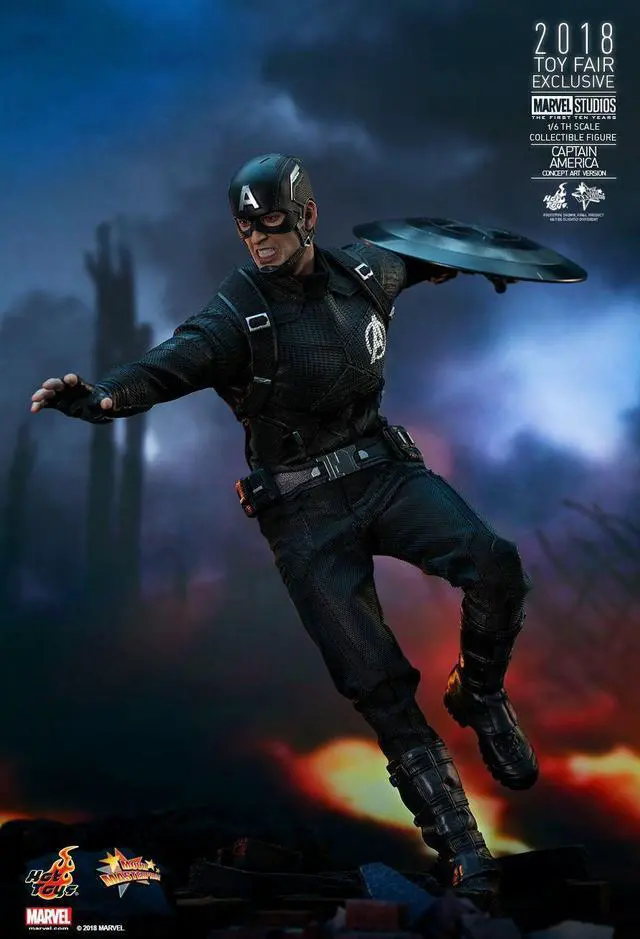 Alt view image 4 of 5 - Figure Hot Toys MMS488 - Marvel Comics - Marvel Studios : The First Ten Years - Captain America Concept Art Version