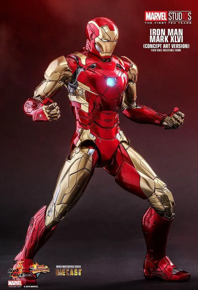 Alt view image 3 of 5 - Figure Hot Toys MMS489D25 - Marvel Comics - Marvel Studios : The First Ten Years - Iron Man Mark XLVI Concept Art Version