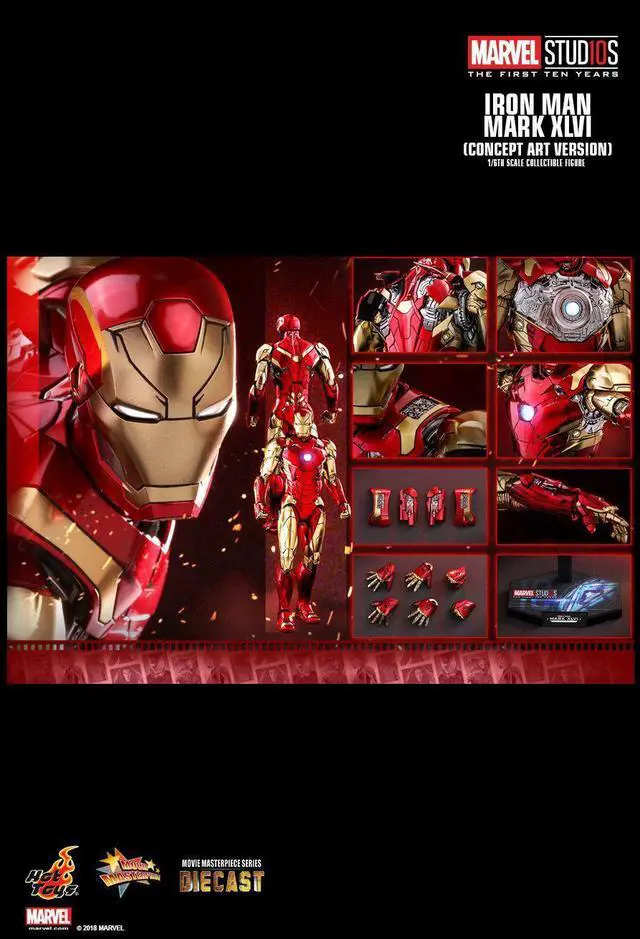 Alt view image 2 of 5 - Figure Hot Toys MMS489D25 - Marvel Comics - Marvel Studios : The First Ten Years - Iron Man Mark XLVI Concept Art Version