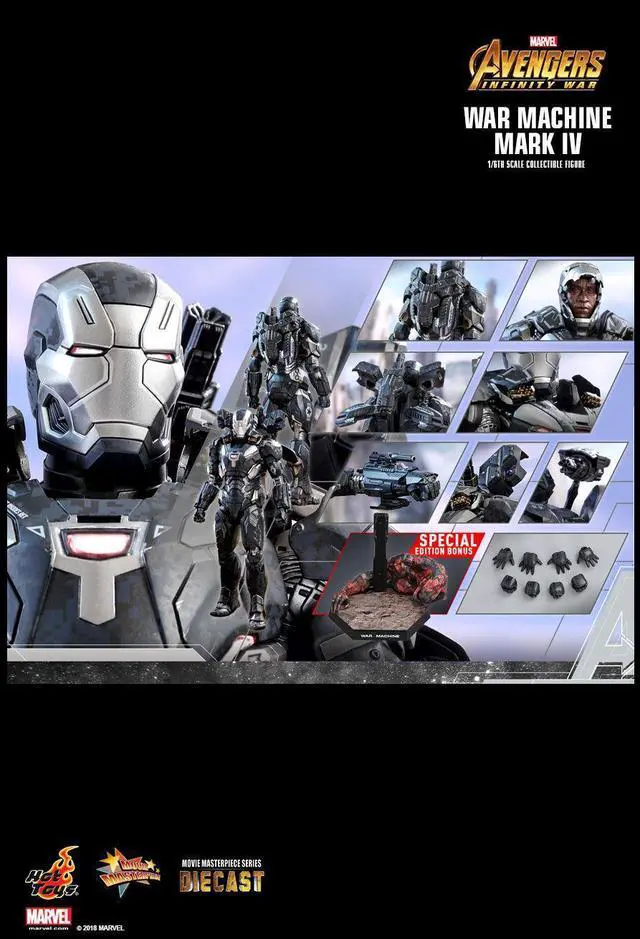 Alt view image 2 of 5 - Figure Hot Toys MMS499D26 - Marvel Comics - Avengers : Infinity War - War Machine Mark 4 Deluxe Version