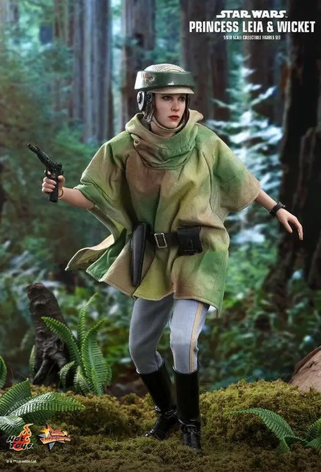 Alt view image 4 of 5 - Figure Hot Toys MMS551 - Star Wars : Return Of The Jedi - Princess Leia & Wicket