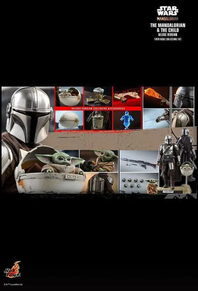 Alt view image 2 of 5 - Figure Hot Toys TMS015 - Star Wars - The Mandalorian -The Mandalorian & The Child Deluxe Version