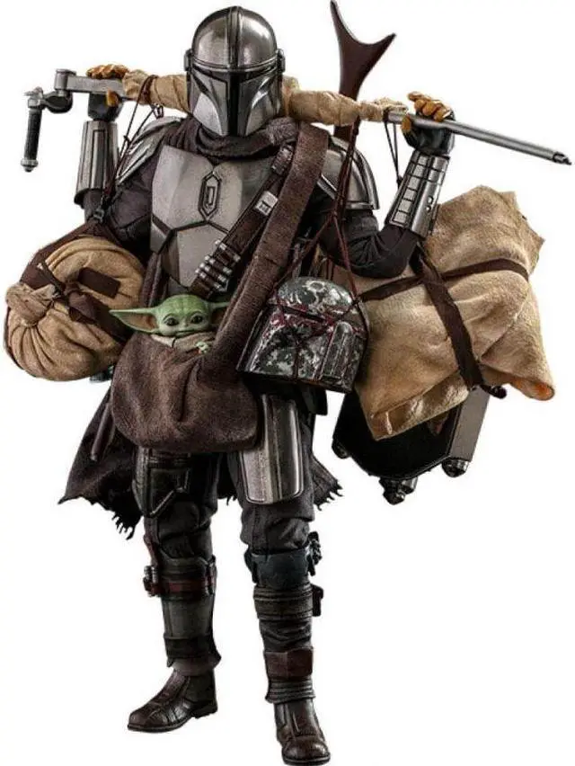 Main image of Figure Hot Toys TMS052 - Star Wars : The Mandalorian - The Mandalorian & Grogu Deluxe Version