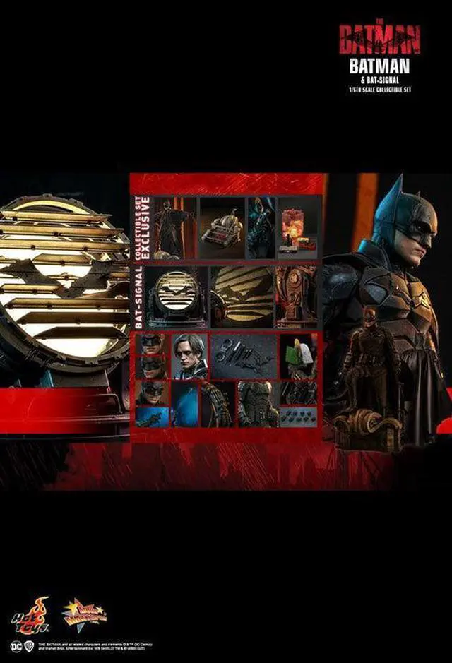 Alt view image 2 of 5 - Figure Hot Toys MMS641 - DC Comics - The Batman - Batman & Bat signal