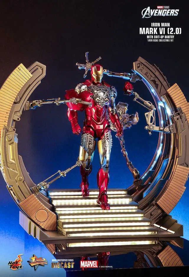 Alt view image 4 of 5 - Figure Hot Toys MMS688D53 - Marvel Comics - The Avengers - Iron Man Mark VI & Suit-Up Gantry