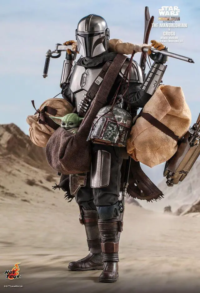 Alt view image 3 of 5 - Figure Hot Toys TMS052 - Star Wars : The Mandalorian - The Mandalorian & Grogu Deluxe Version