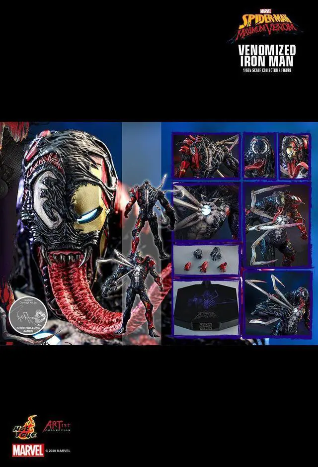 Alt view image 2 of 5 - Figure Hot Toys AC04 - Marvel Comics - Marvel's Spider-Man : Maximum Venom -Venomized Iron Man Standard Version