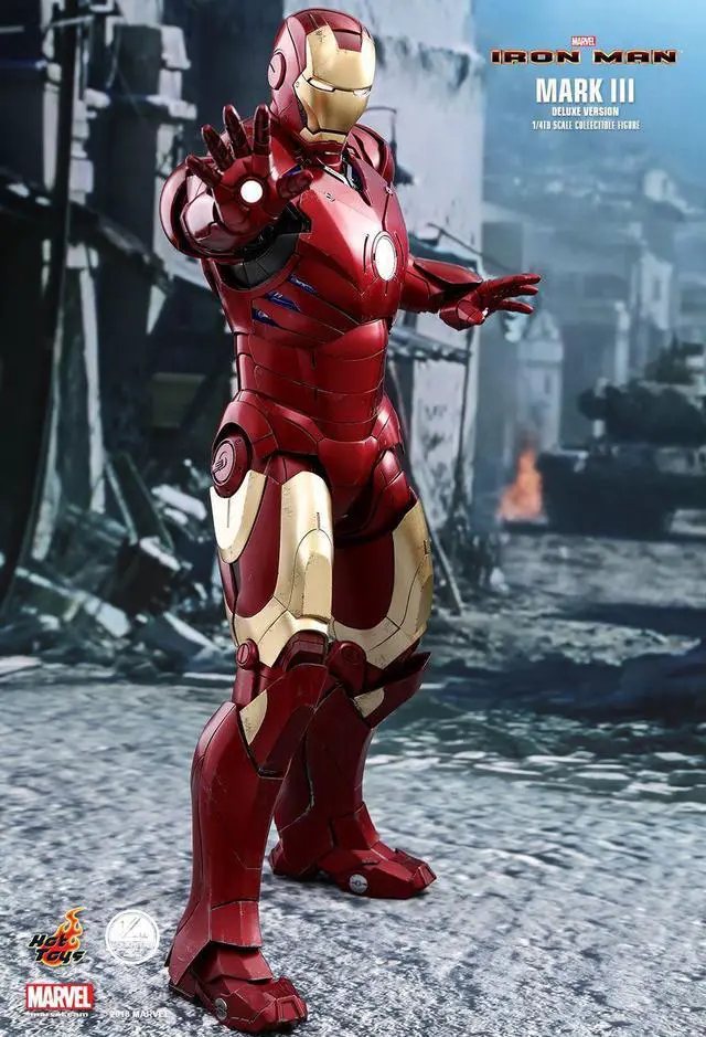 Alt view image 3 of 5 - Figure Hot Toys QS012 - Marvel Comics - Iron Man - Iron Man Mark 3 Deluxe Version