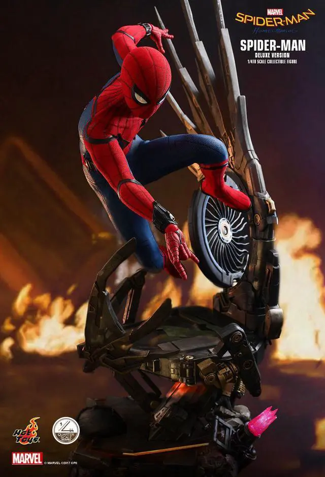 Alt view image 3 of 5 - Figure Hot Toys QS015 - Marvel Comics - Spider-Man : Homecoming - Spider-Man Standard Version