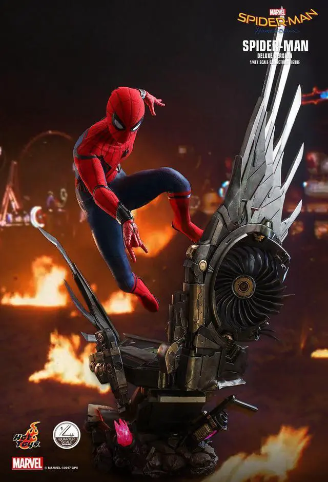 Alt view image 4 of 5 - Figure Hot Toys QS015 - Marvel Comics - Spider-Man : Homecoming - Spider-Man Standard Version