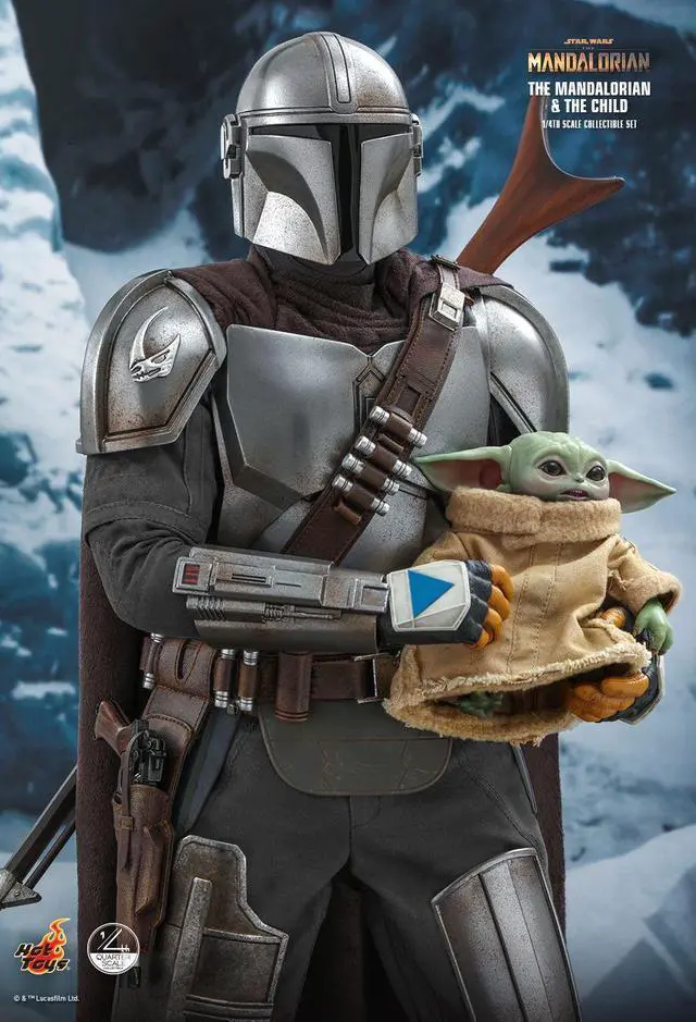 Alt view image 3 of 5 - Figure Hot Toys QS016 - Star Wars : The Mandalorian - The Mandalorian & The Child Standard Version