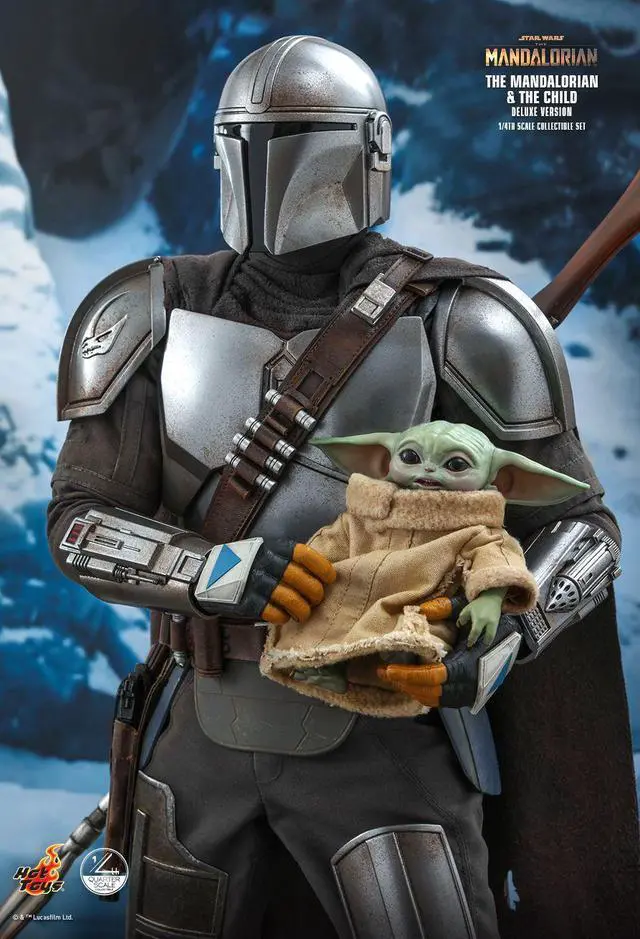 Alt view image 4 of 5 - Figure Hot Toys QS017 - Star Wars : The Mandalorian - The Mandalorian & The Child Deluxe Version