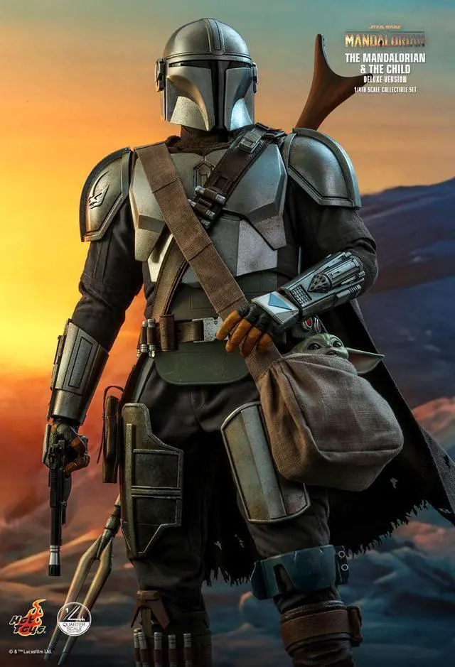 Alt view image 3 of 5 - Figure Hot Toys QS017 - Star Wars : The Mandalorian - The Mandalorian & The Child Deluxe Version