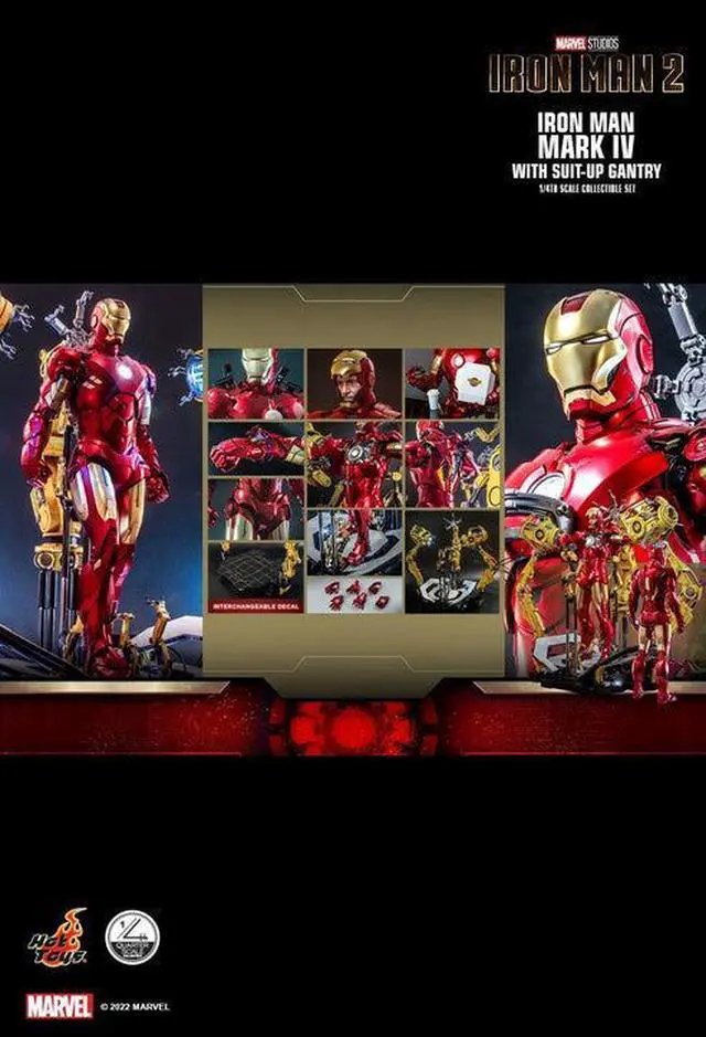 Alt view image 2 of 5 - Figure Hot Toys QS021 - Marvel Comics - Iron Man 2 - Iron Man Mark IV With Suit Up Gantry Version
