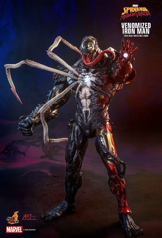 Alt view image 4 of 5 - Figure Hot Toys AC04 - Marvel Comics - Marvel's Spider-Man : Maximum Venom -Venomized Iron Man Deluxe Version