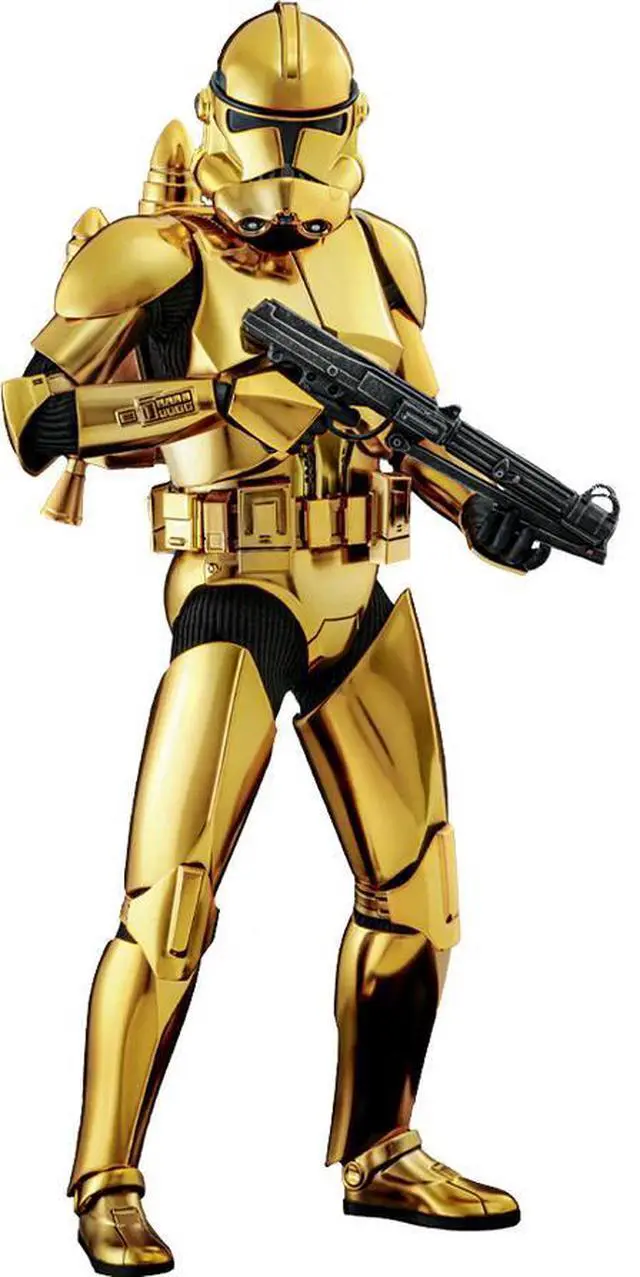 Main image of Figure Hot Toys MMS735 - Star Wars - Clone Trooper Gold Chrome Version
