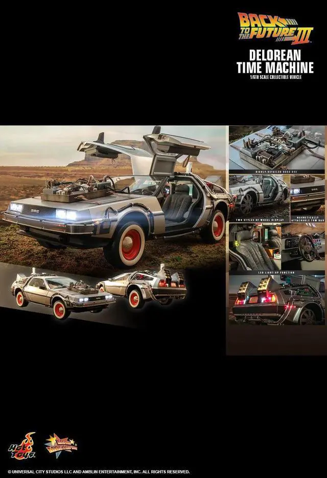 Alt view image 2 of 5 - Figure Hot Toys MMS738 - Back To The Future III - Delorean Time Machine