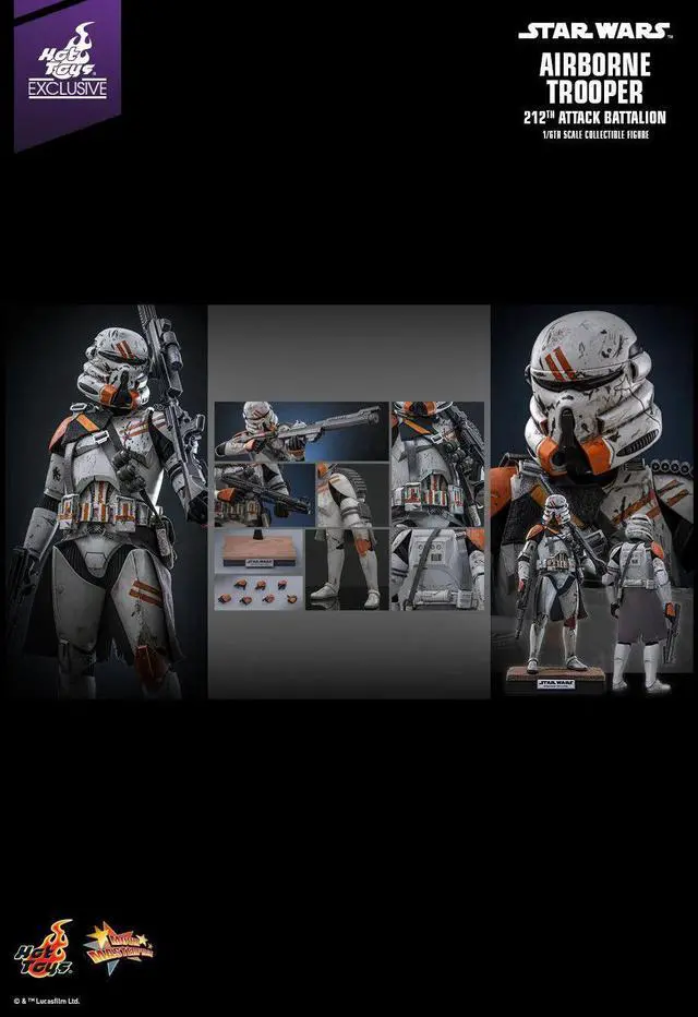 Alt view image 2 of 5 - Figure Hot Toys MMS794 - Star Wars : Revenge Of The Sith - Airborne Trooper 212TH Attack Battalion